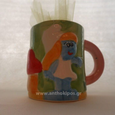 Christening Favor children cup with smurf