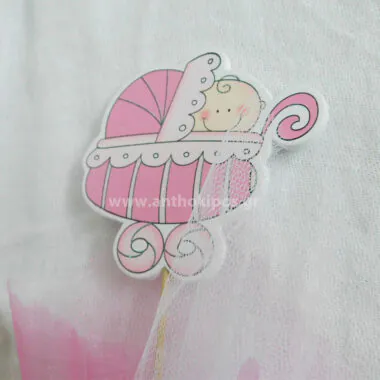 Christening Favor stick pink baby