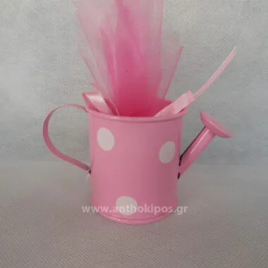 Christening Favor pink watering can