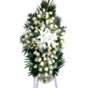 Funeral cross flowers with roses