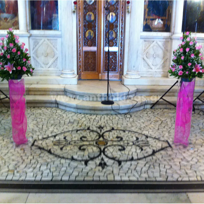Baptism For Girl with compositions in shades of fuchsia