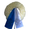Funeral flower wreath on Tripod