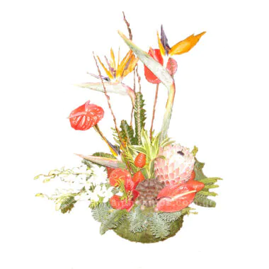 Χριστουγεννιάτικη-Πρωτοχρονιάτικη ανθοσύνθεση