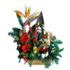 Christmas - New Year flower arrangement with drink