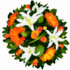 Rounded flower composition