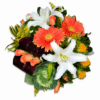 Elegant seasonal arrangement in a basket