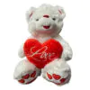 White teddy bear love