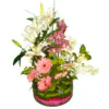 Stunning flower arrangement in a glass vase