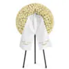 Funeral flower wreath on Tripod