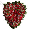 Stunning heart filled with red roses