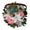 Basket in soft pastel colors