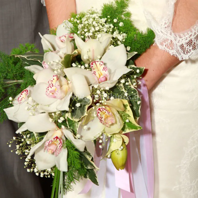 Wedding Bouquet with orchids sympitioum