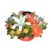 Flower arrangement in orange-white shade