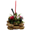Christmas - New Year flower arrangement special creation with flowers and candle