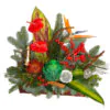 Christmas - New Year flower arrangement in trunk