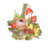 Christmas - New Year flower arrangement in trunk