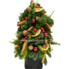 Unique Christmas - New Year tree with fir and dried fruits